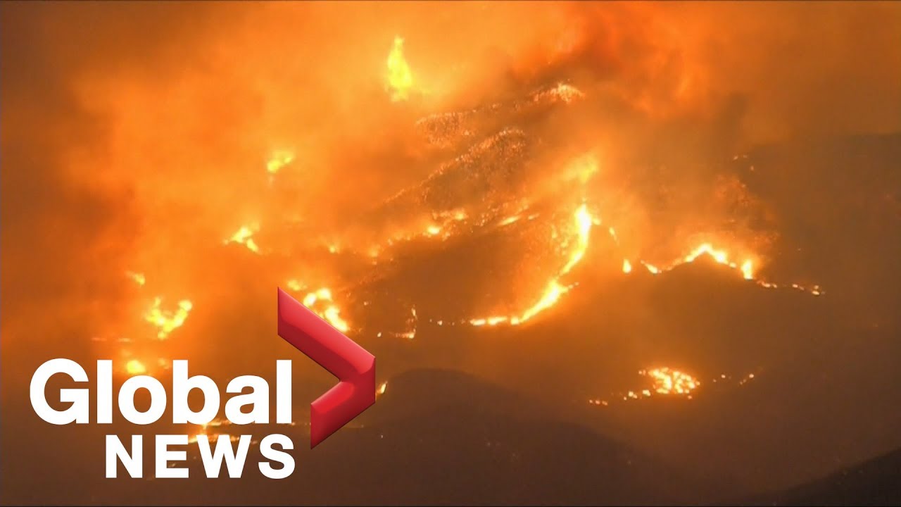 California wildfires: Aerials show new Maria Fire scorching land, destroying homes