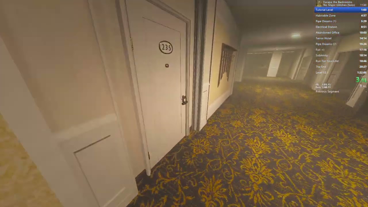 Escape the Backrooms Speedrun - Hotel Corridor in 12.50s