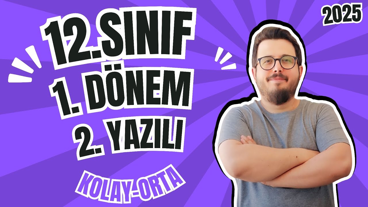 12.SINIF MATEMATİK 1.DÖNEM 2.YAZILI KOLAY-ORTA | TAKTİK MATEMATİK| #yazılısınavsoruları  #yazılı