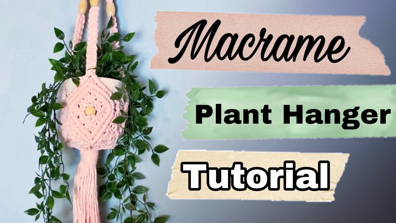 MACRAME PLANT HANGER | How to Macrame: diamond basket plant hanger | Advanced