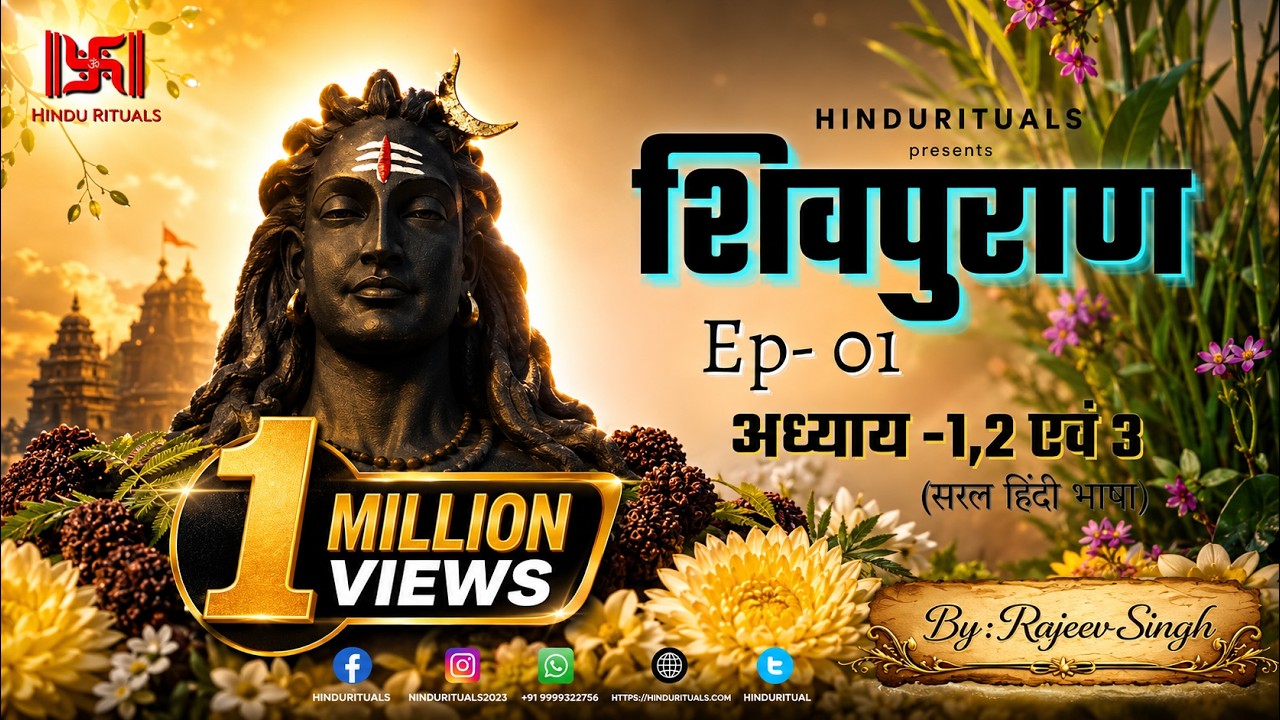शिवपुराण अध्याय -1,2 एवं 3 | Shivpuran Ep -01 | Shiva Maha Purana Audio in Hindi | Hindu Rituals