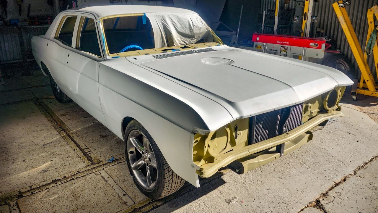 Restoring a XY Ford Fairmont time-lapse restoration | Episode 9 | Body-worked & Poly prime