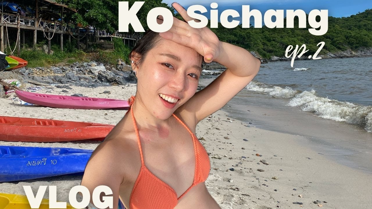 #Vlog | Ko Sichang EP2 | Beach, Sunset viewpoint, Pool Resort, Mookata