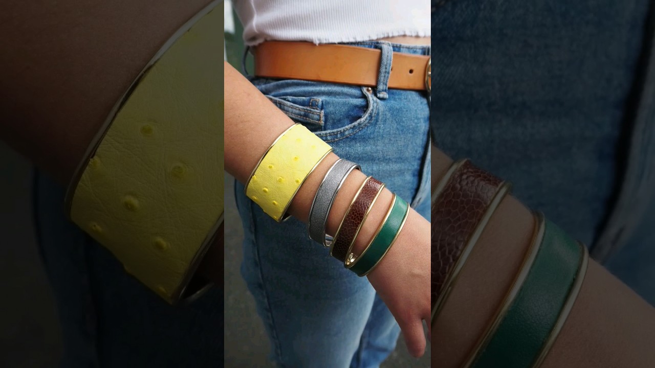 DIY bijoux - Manchettes en métal et en cuir