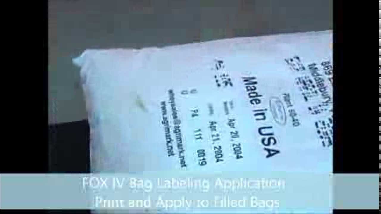 Bag Labeling - Filled Ingredient Bags