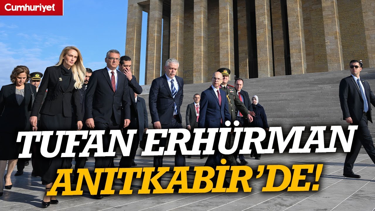 KKTC Cumhurbaşkanı Tufan Erhürman Anıtkabir'de: Atatürk sevgisi ve fikirlerinize bağlılık...