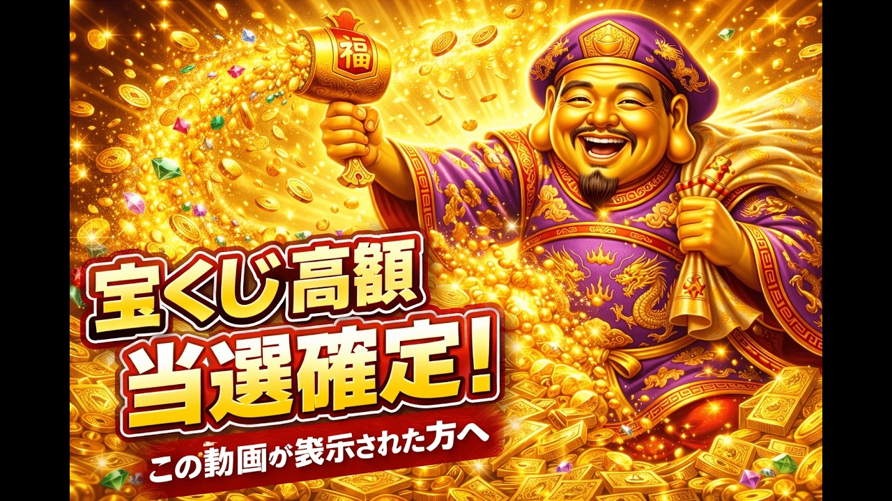 【 強制宝くじ当選】※見たら1分以内に再生してください。もし逃したら二度とあなたに宝くじは当選しません【大黒天金運アップ】#金運 #宝くじ