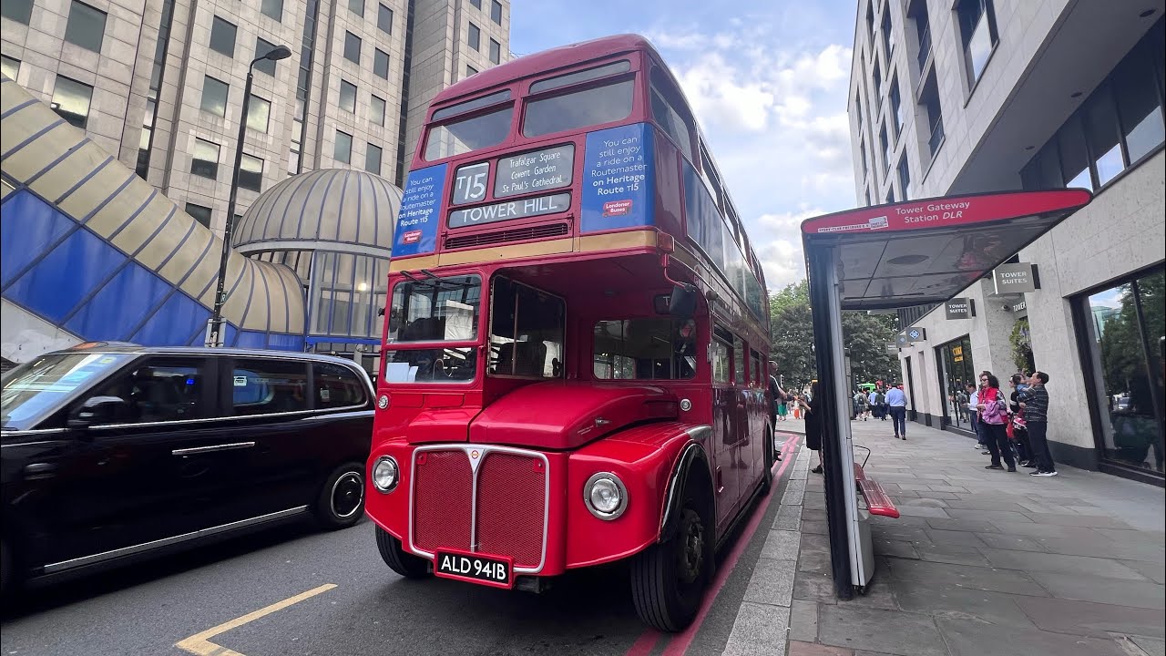 [Antique Transport+] London Bus Routemaster RM1941@T15, Tower Hill Station➡️Charing Cross Station