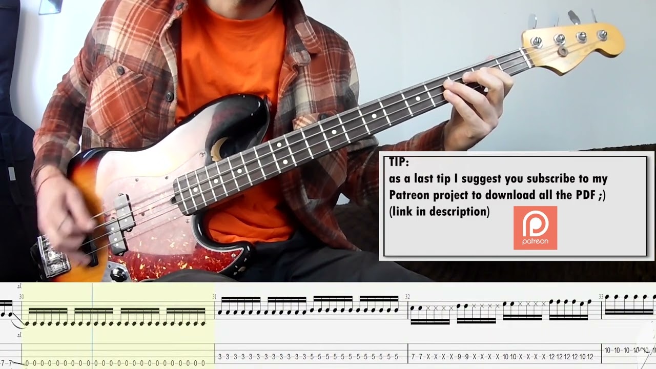 The Kill (Bury Me) - 30 Seconds To Mars BASS COVER + PLAY ALONG TAB + SCORE PDF