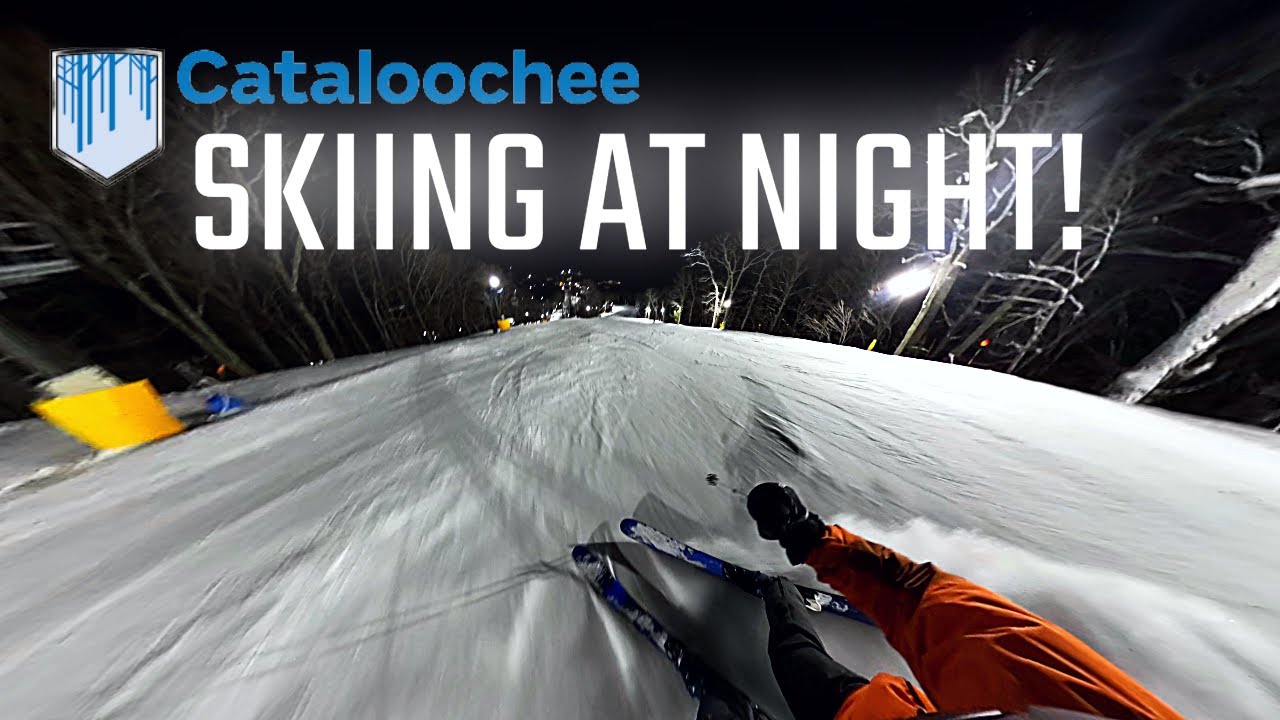 Cataloochee Ski Area at Night - North Carolina - Top to Bottom 4K