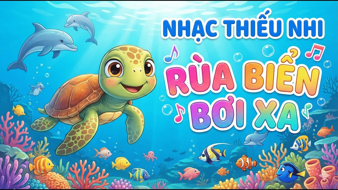 Nhạc Thiếu Nhi - Hoạt Hình Vui Nhộn - RÙA BIỂN BƠI XA