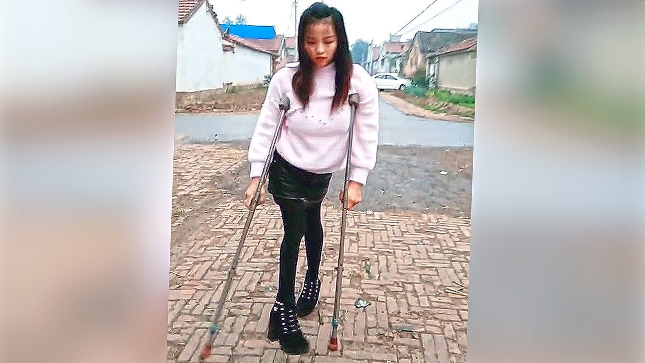 Gorgeous Polio Girl On High Heels #5