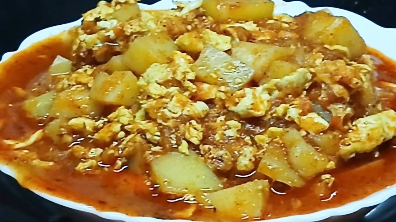 Egg Bhurji Gravy With Potato | Anda Aloo Bhurji Masala Curry Recipe 