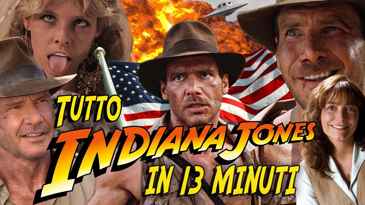 INDIANA JONES | DAL PRIMO ALL'ULTIMO FILM in 13 minuti