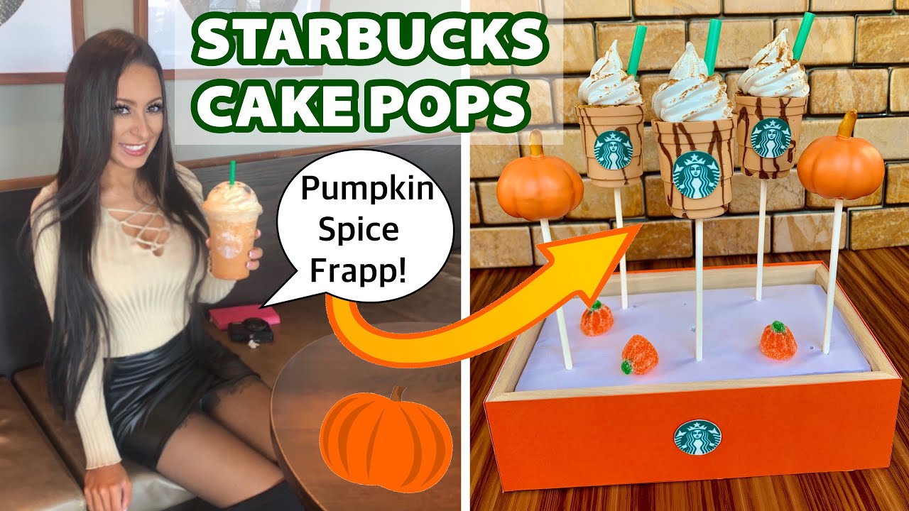 Pumpkin Spice Frappuccino Cake Pops | DIY Starbucks Cup Cake Pops!