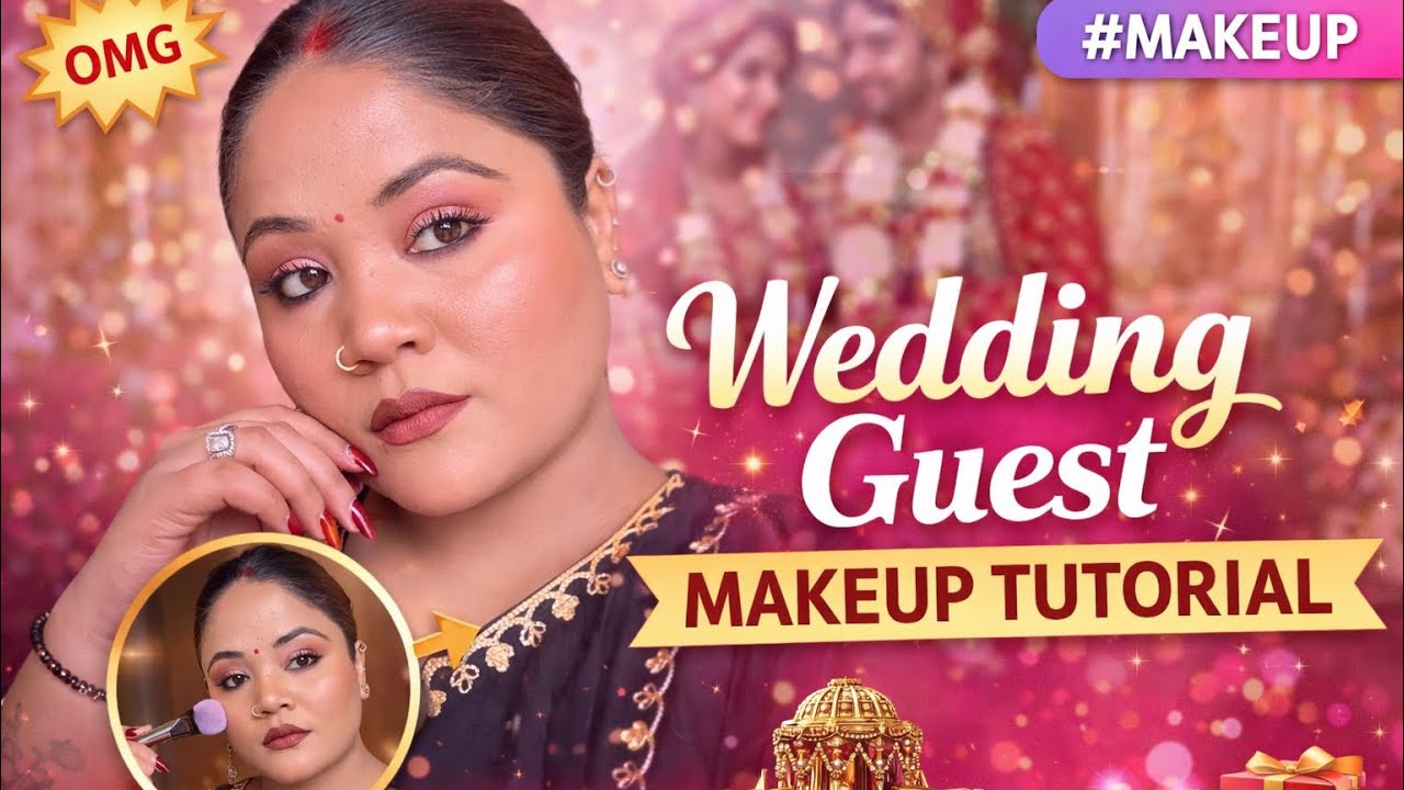 ✨ Wedding Guest Makeup Look | Easy Glam Tutorial for Indian Weddings 💍💄