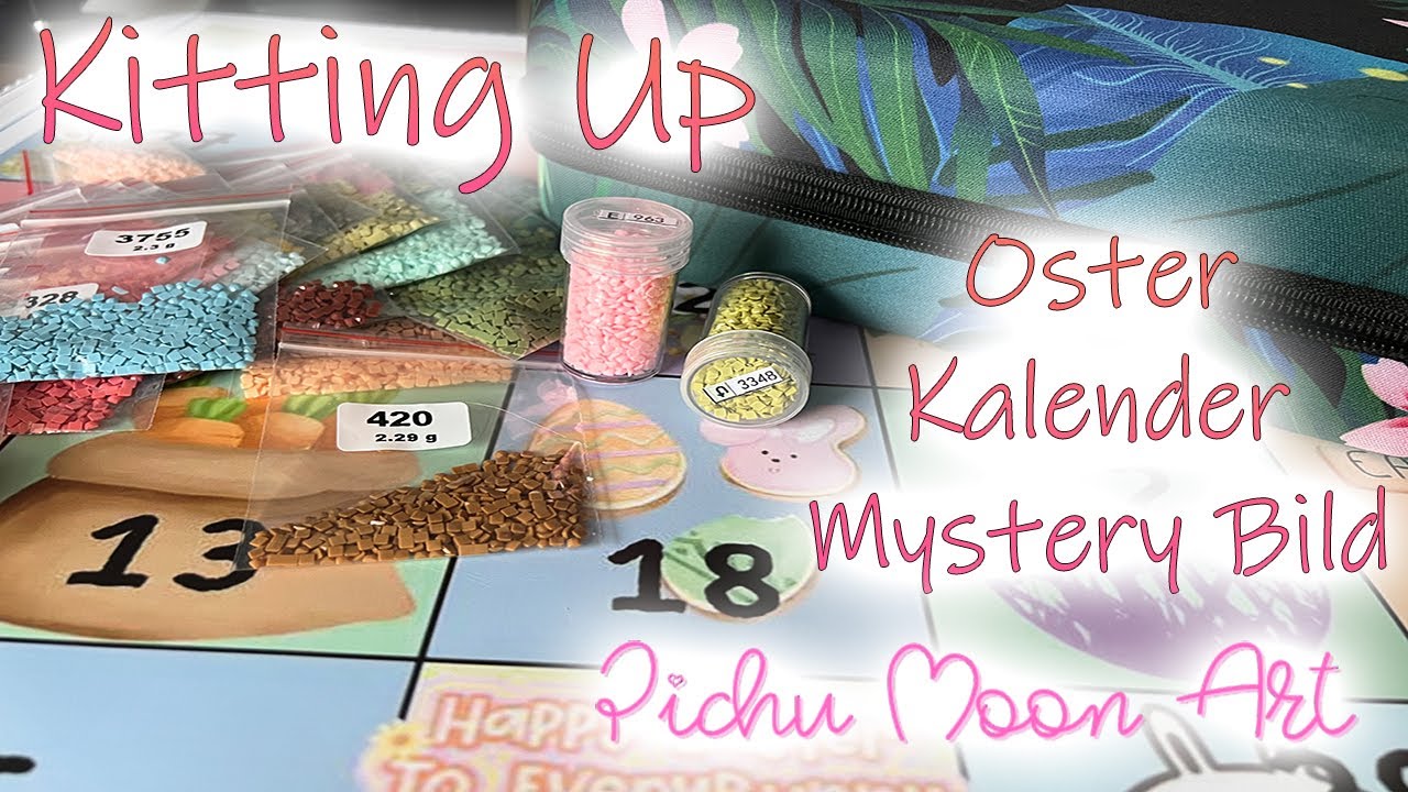 Diamond Painting Kitting Up | Pichu Moon Art | Mystery - Osterbild Kalender 😍