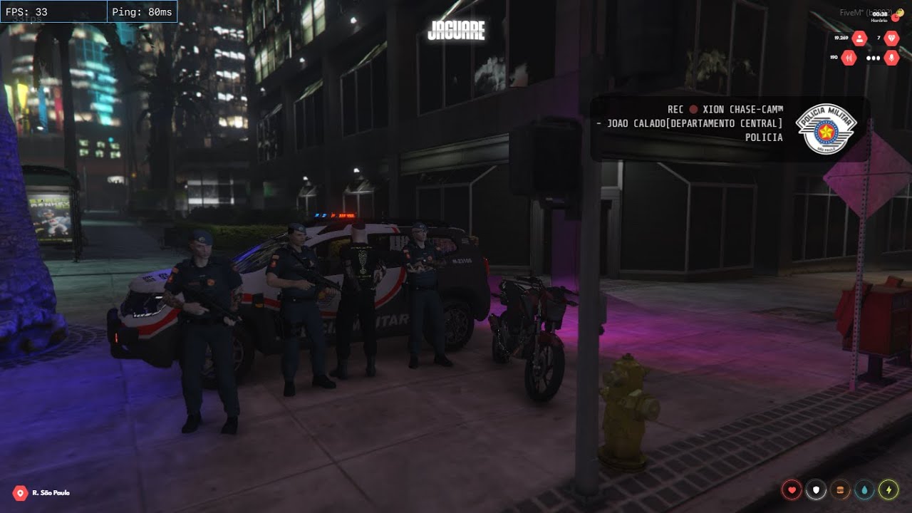 💥🔥🔴 LIVE ON [18+] [FIVEM] [JAGUARE] [PATRULHAMENTO PMESP]!!🔴🔥 💥