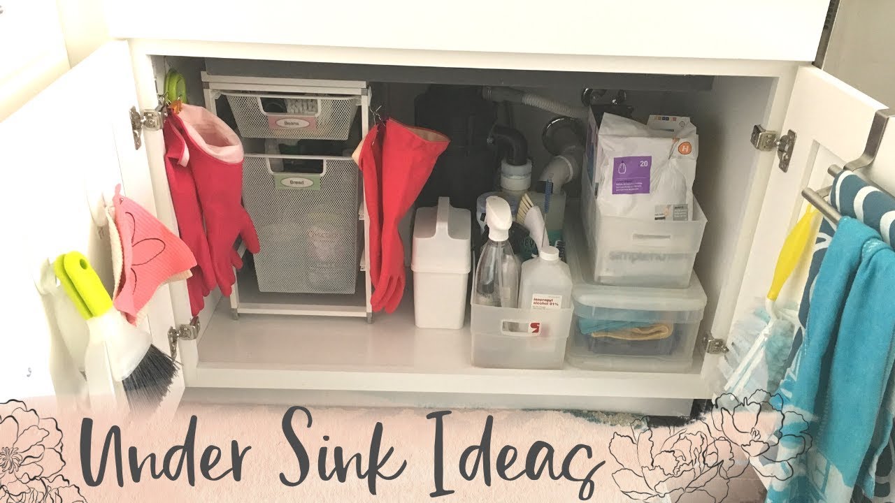 Kitchen Sink Cabinet Tour and Organization Ideas