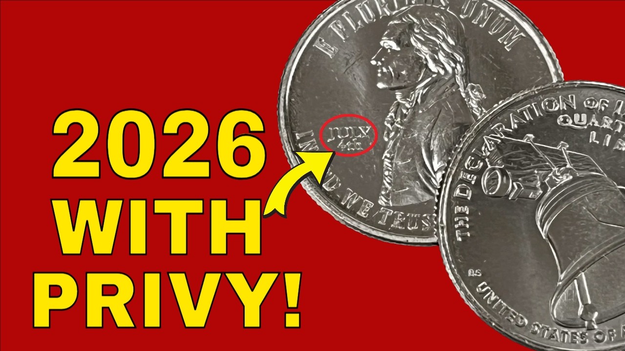 СРОЧНЫЕ НОВОСТИ! Специальные монеты 2026 года номиналом в четверть доллара, которые стоят целое с...