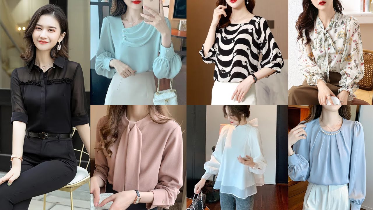 Stylish & Trendy Chiffon Tops For Girls 2025/Casual Wear/Office Wear Chiffon Blouse Design For Women