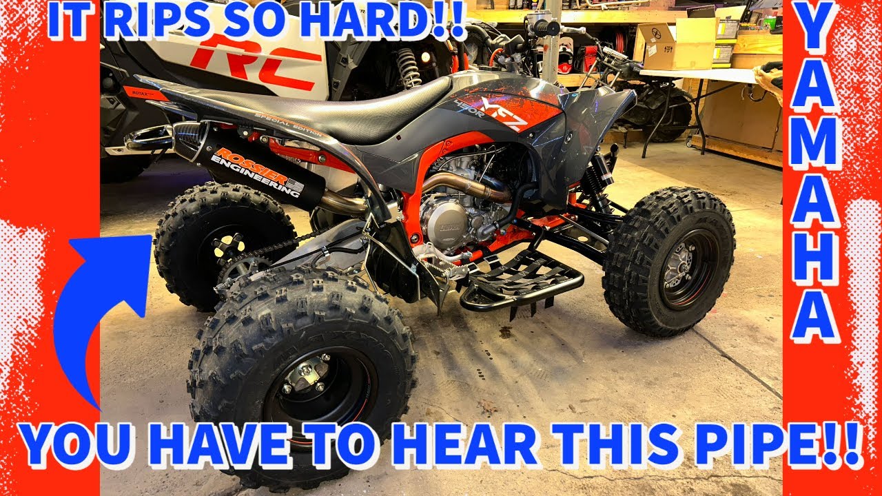 THE YFZ450R SE GETS A PIPE!! ROSSIER ENGINEERING R5! EXHAUST COMPARISONS! NERF BARS! EPISODE 3!