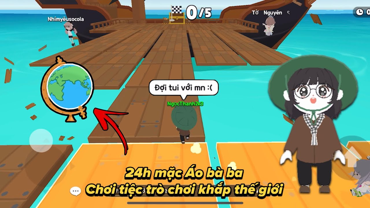 [Play Together] HÀNH TRÌNH 24H MẶC ÁO BÀ BA CHƠI TIỆC TRÒ CHƠI KHẮP THẾ GIỚI VÀ CÁI KẾT 