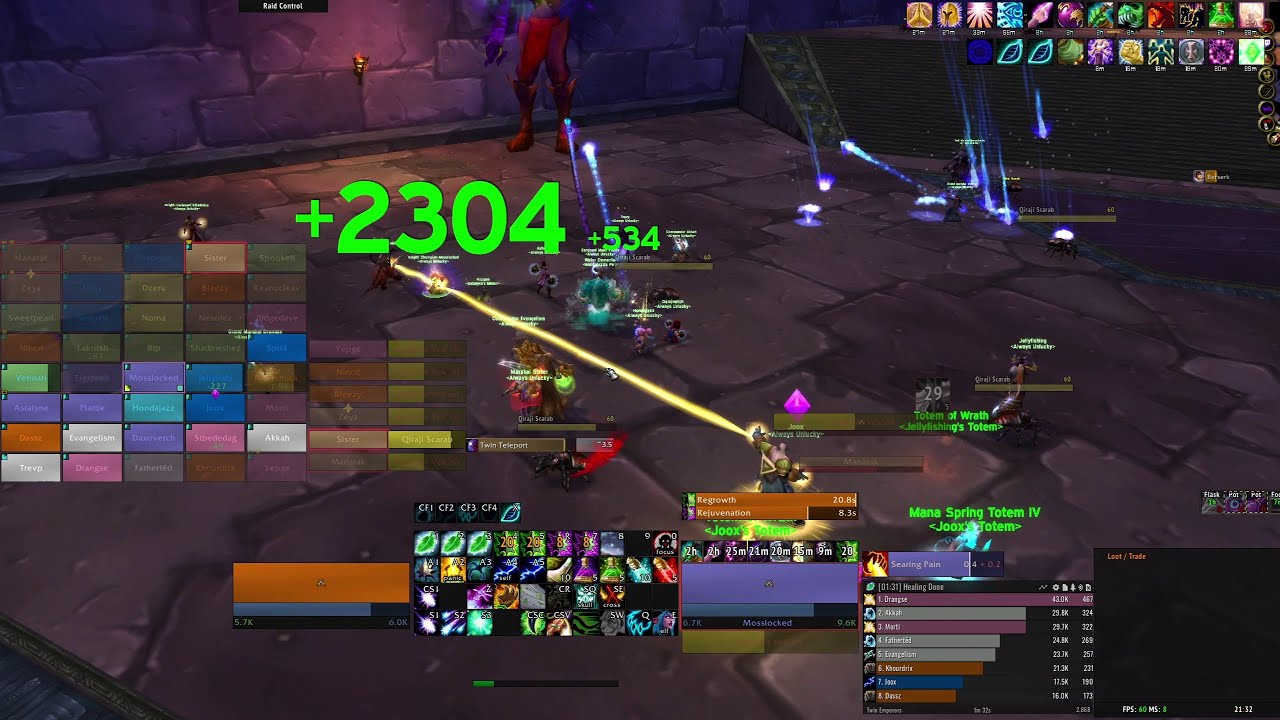WoW Classic AQ40 Resto Druid PoV (PuG, 2026-01-16, TBC Prepatch)