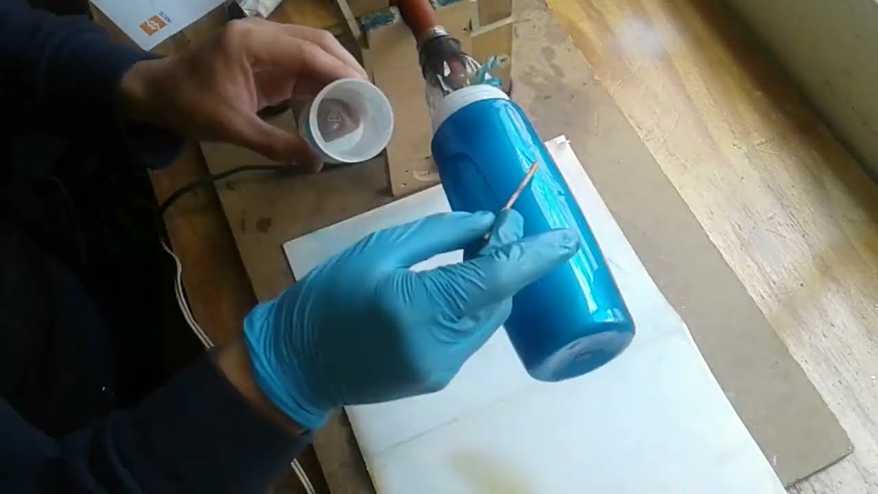 #Termo azul #perlado #epoxy #Pearl blue #epoxy #glass