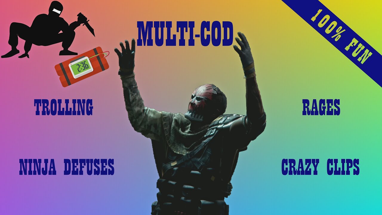 MULTI-COD FUNNY CLIPS - TROLLING, NINJA DEFUSES, RAGES & CRAZY CLIPS (4K 60 fps)