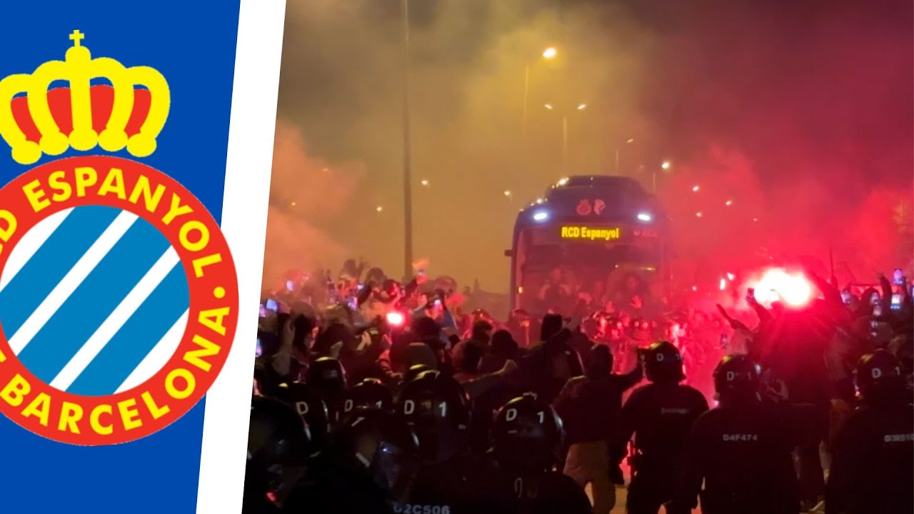 🔥RECIBIMIENTO HISTÓRICO de la AFICIÓN del ESPANYOL: 5.000 PERICOS empujan antes del DERBI