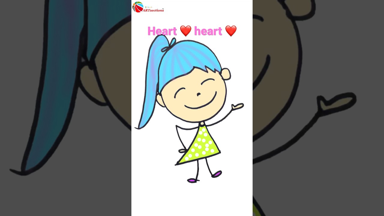 STICK GIRL EASY DRAWING - MY STUPID HEART - #shorts