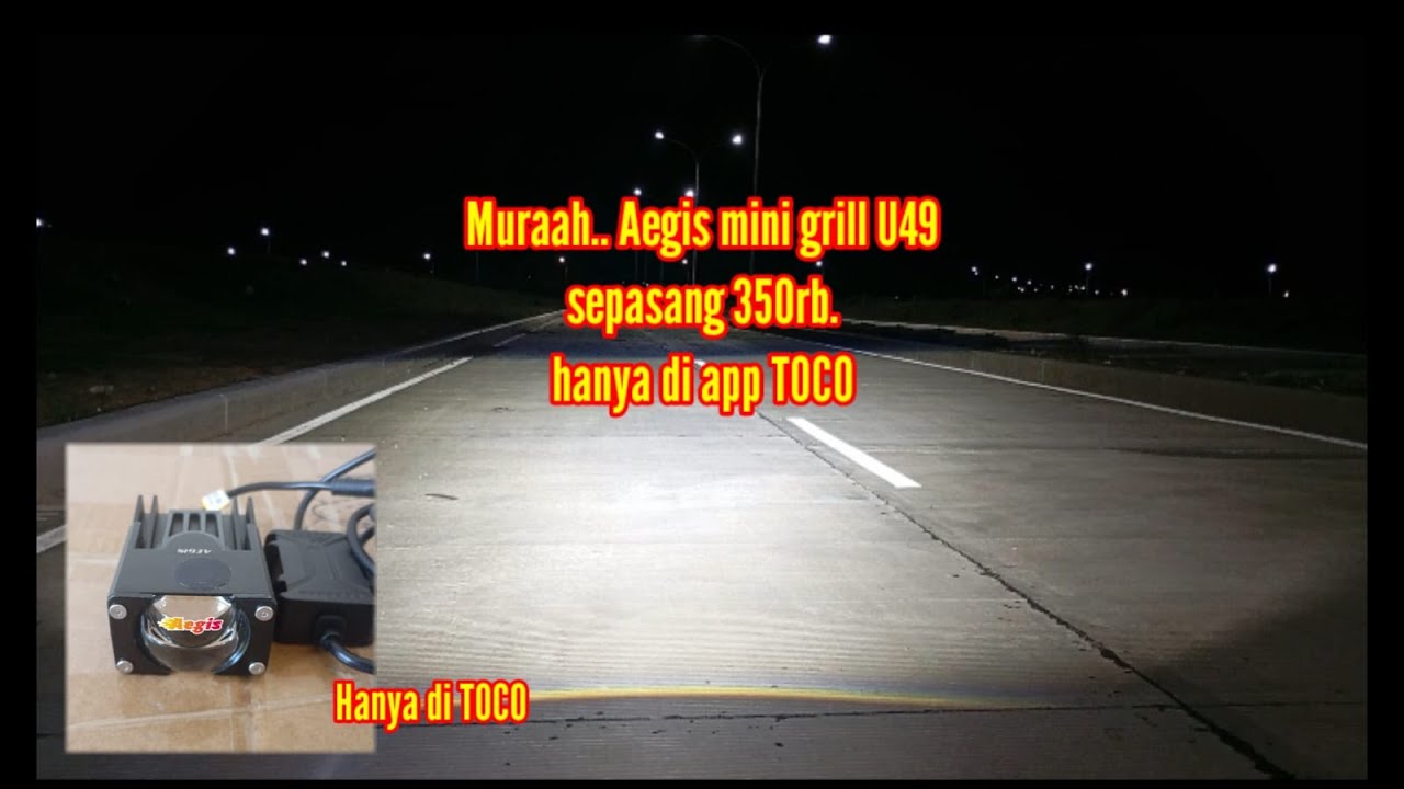 HANYA DI SINI..Led Sorot Projie Mini grill Aegis U49 350rb sepasang