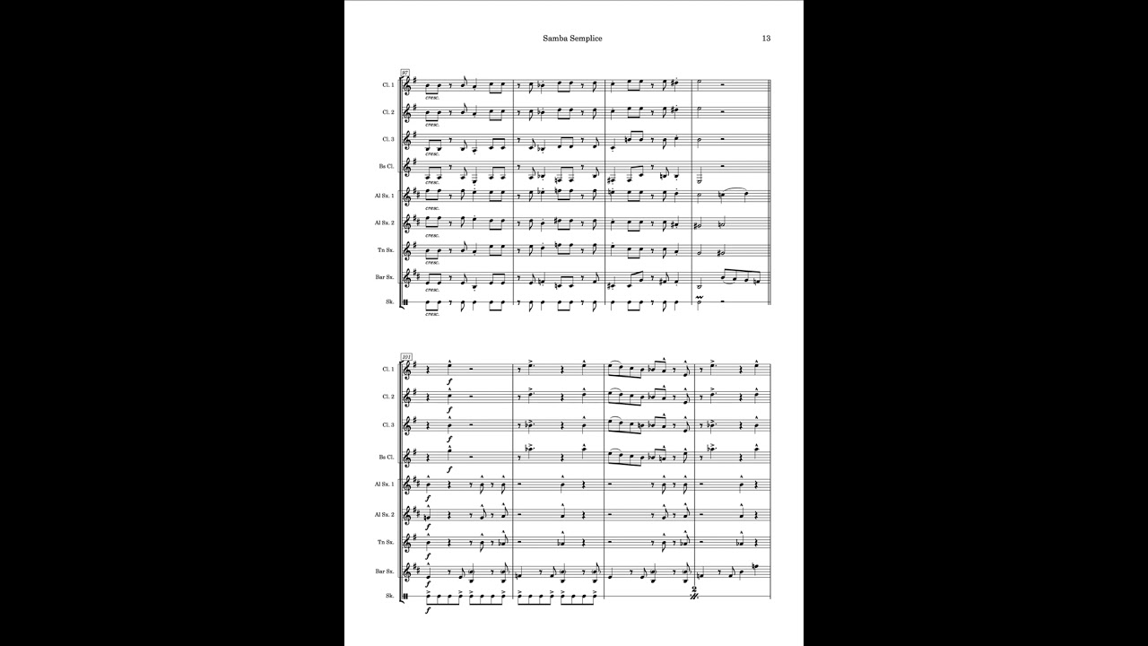 Combined Clarinet /Saxophone Octet 