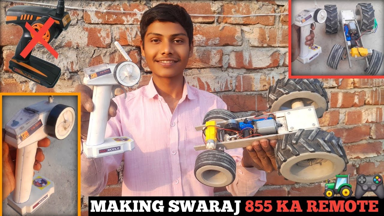 How To 🎮🚜 Make Realme Remote Control Full Pvc Pipe Homemade Swaraj 855 Tractor Pvcmodlemaker 