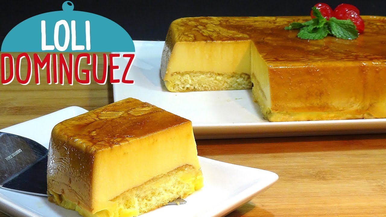 Tarta de flan con queso y sobaos. SIN HORNO. Receta muy fácil. Tutorial. Loli Domínguez