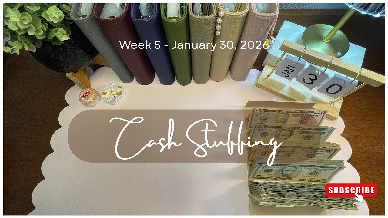 Cash Stuffing $530 | Week 5 January | Finishing Strong & Happy Mail 💌
