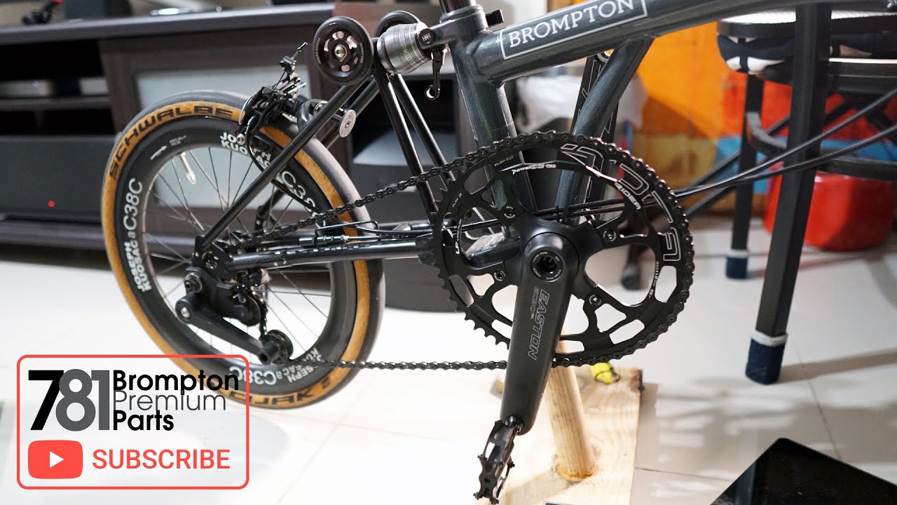 Easton Carbon EC90 SL Crankset on a Brompton - 781 Project - DIY Brompton Crankset Installation