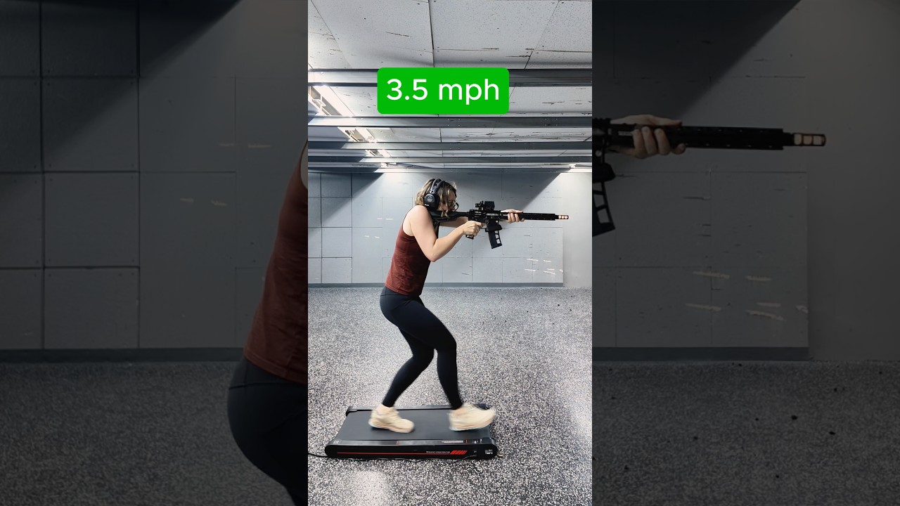 Shooting a Carbine on the Move at Different Speeds