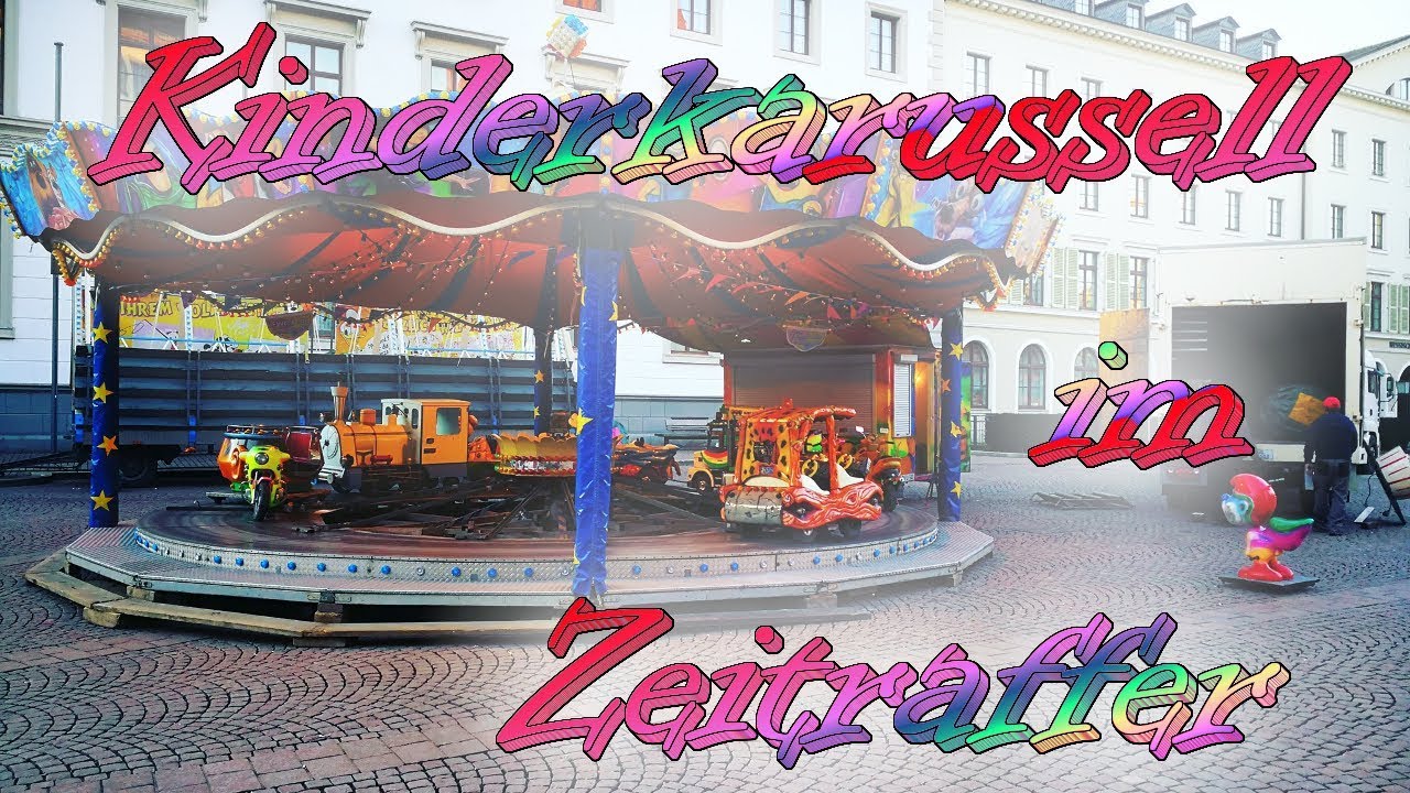 Unser Kinderkarussell, der Aufbau im Zeitraffer.