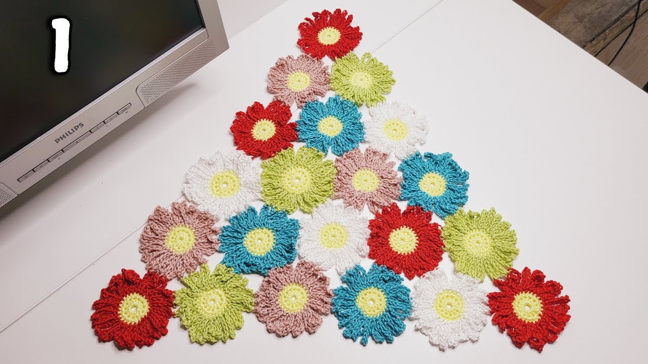 How to Crochet Daisy DOILY 🏵️ for Table decoration Step by step tutorial for beginners