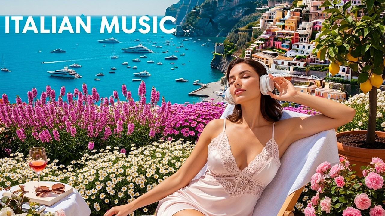 🎶 Italian Vibes & Mediterranean Music 🎶 2+ Hours Lake Como Relaxation & Scenic Amalfi Coast