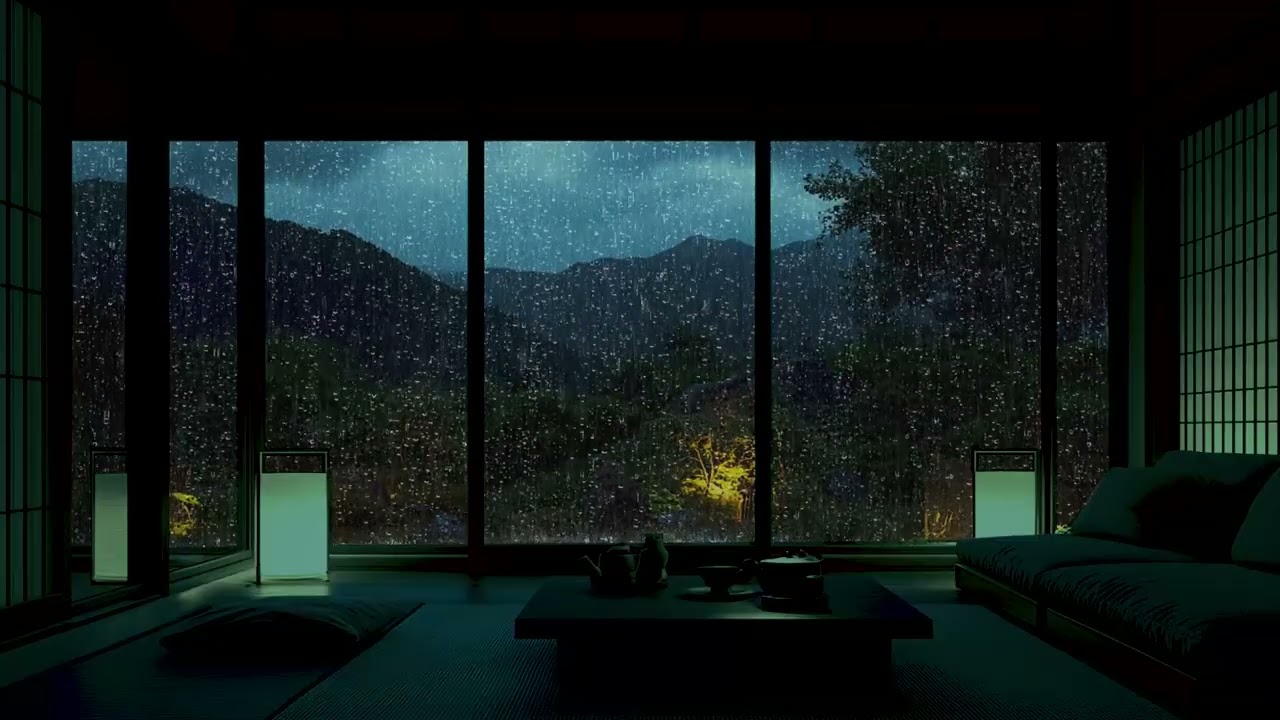 Snowy Winter Evening at Remote Cabin | Crackling Fire Sounds for Cozy Rest.