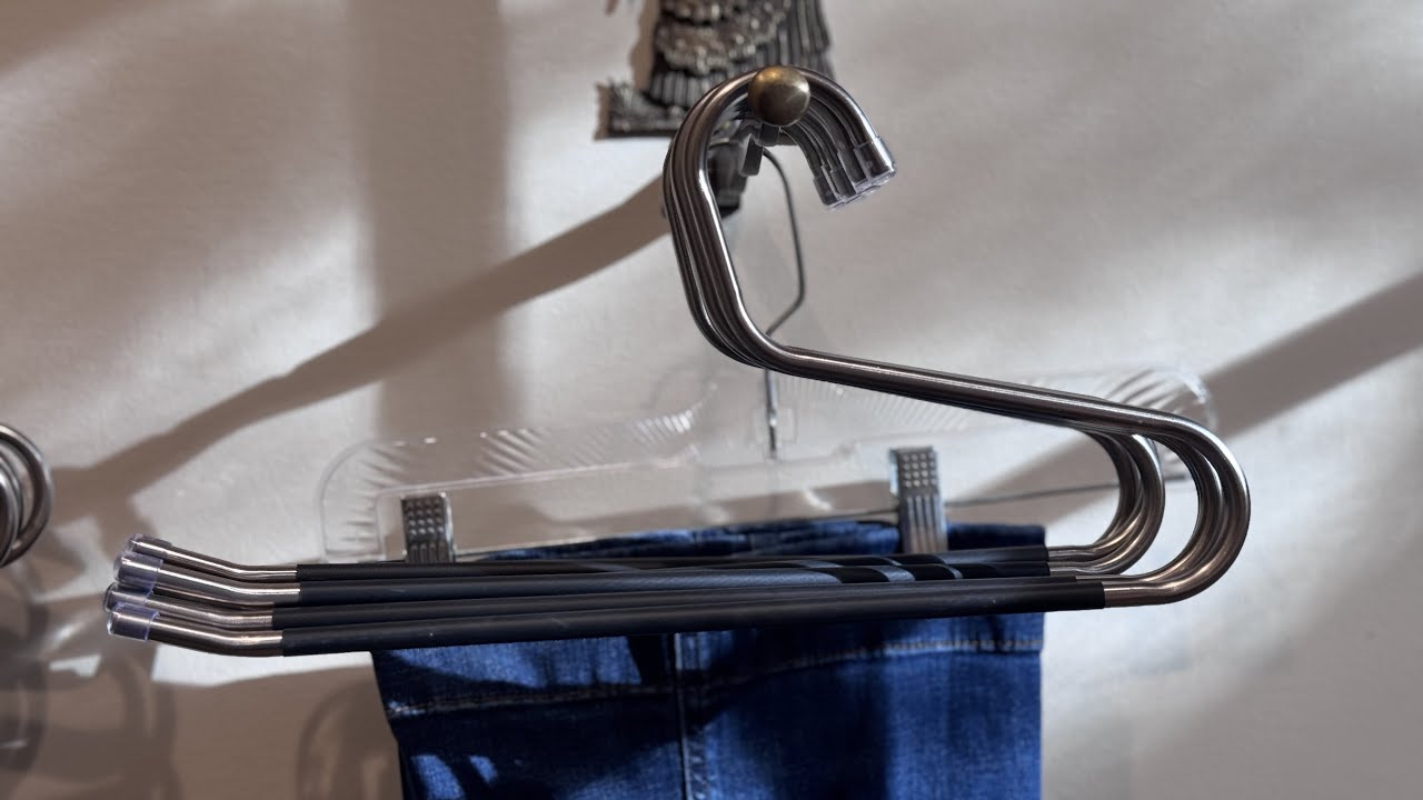 Lightweight durable pant hangers than pant do not fall off. 18 Pack Space Saving Open Ended Metal Pa