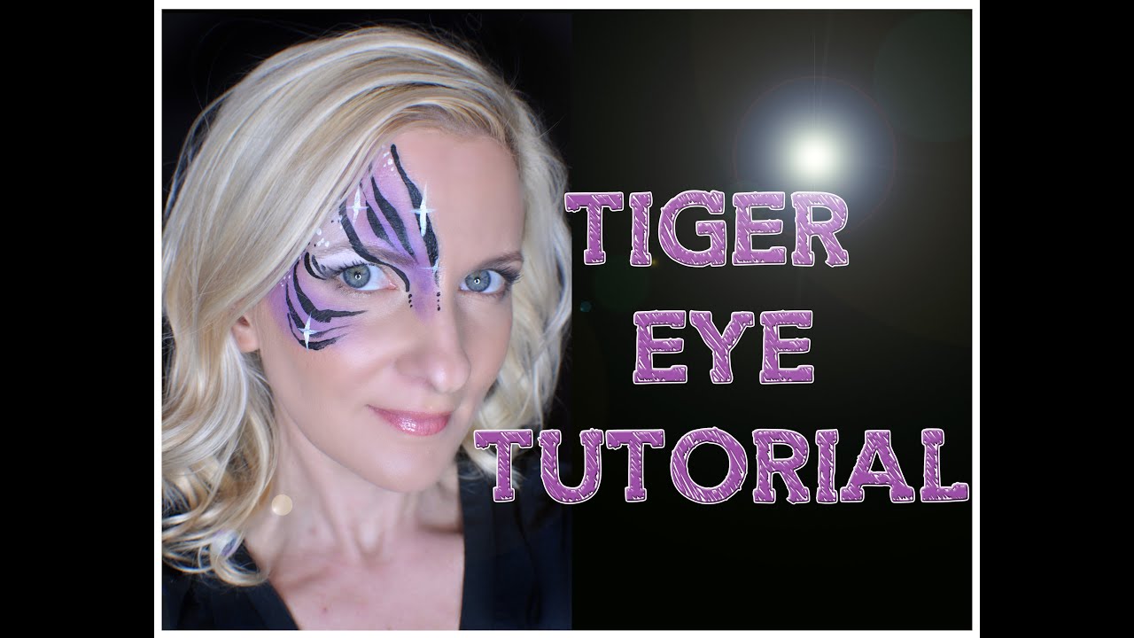 Tiger Eye Face Painting Tutorial Featuring Waterproof Dips Paint