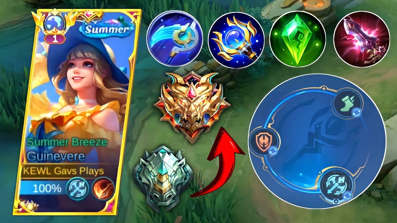 GUINEVERE PERFECT BUILD AND EMBLEM SET 2023!! ( Guinevere best build 2023 )