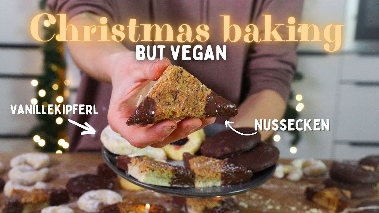 VEGAN XMAS BAKING (Nussecken, Vanillekipferl and much more)! 😍🍪