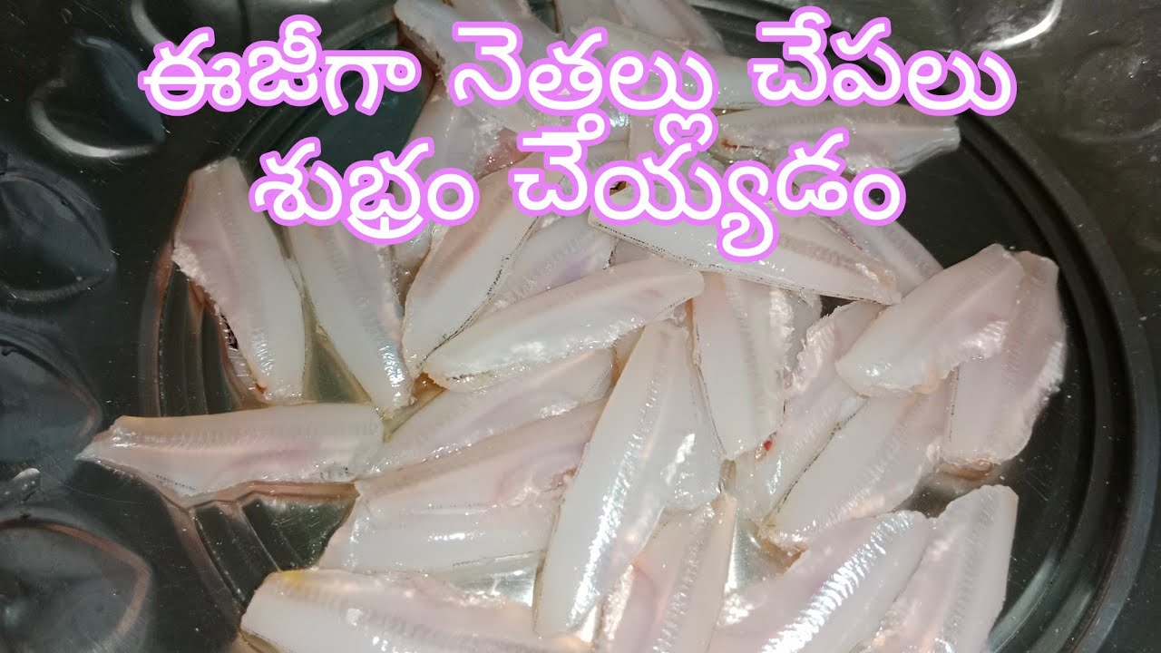 Nethallu fish cleaning| anvchovies fish cleaning |చిన్న చేపలు |నెత్తల్లు చేపలు ఈజీగా శుభ్రం చెయ్యడం
