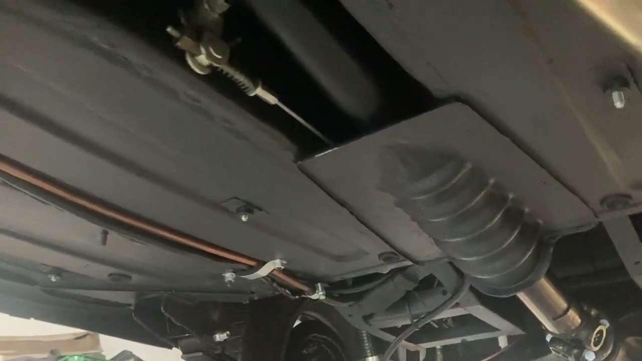 MGB GT V8 underside view of car