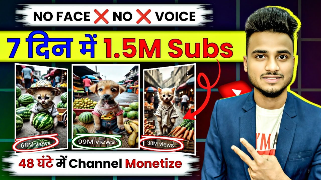🔥No Face No Voice // ai se video kaise banaye || copy paste video on youtube and earn money 2025